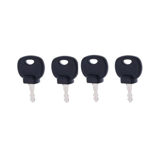 4Pcs Ignition Keys 14707 8035807 for Bobcat Forklift Bomag Compactor Caterpillar Excavator 213 214