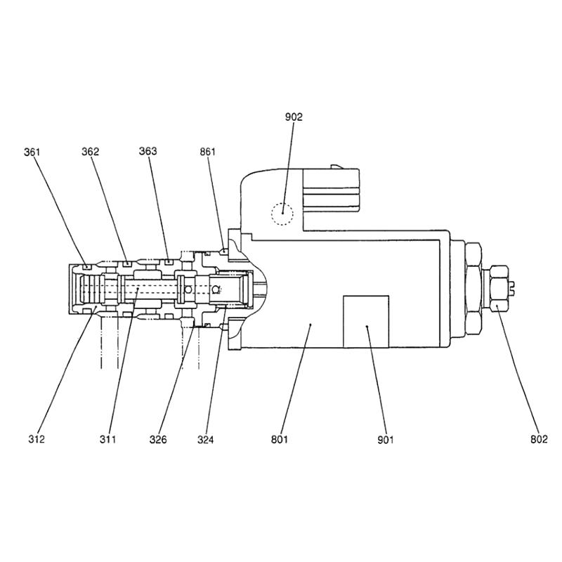 Solenoid Valve YT35V00013F1 for New Holland Excavator E115SR E130 E200SR E215 E70 E80 EH130 EH215 EH70 EH80