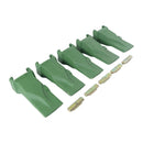 5 Pieces Bucket Digging Teeth V29SYL with Flex Pin V29PN for Excavator