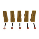 5 Pieces Teeth with Pin & Keeper 1U3252 9J2258 8E6259 8E6258 for Caterpillar CAT Digging & Trenching Buckets