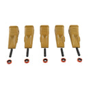 5 Pieces Teeth with Pin & Keeper 1U3252 9J2258 8E6259 8E6258 for Caterpillar CAT Digging & Trenching Buckets