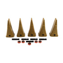 5 Pieces Teeth with Pin & Keeper 1U3252 9J2258 8E6259 8E6258 for Caterpillar CAT Digging & Trenching Buckets