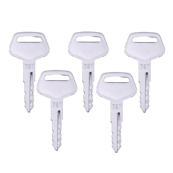 5 Pieces Heavy Equipment Key 787 for Komatsu Excavator Dozer Loader Backhoe Starter