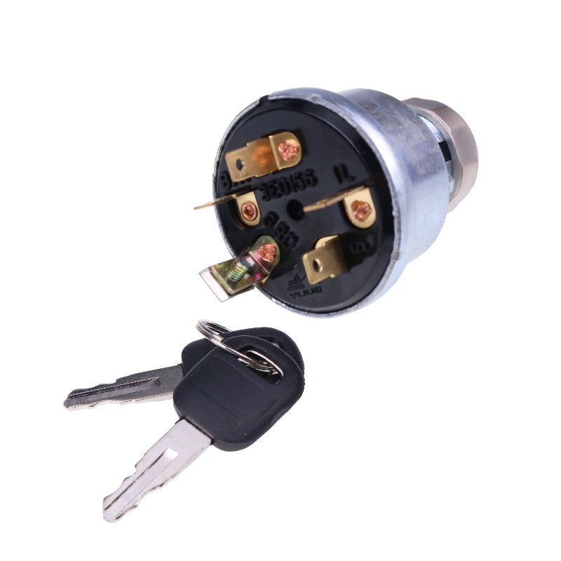 5 Pins Ignition Switch With 2 Keys 3E-0156 for Caterpillar CAT Engine 3126B 3196 3456 C7 C9 C18 C27 C32 Loader 966D 966E 950E 950B
