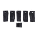 5 Pieces Bucket Teeth with Roll Pin X156 P156 for John Deere Takeuchi Bobcat Excavator Loader