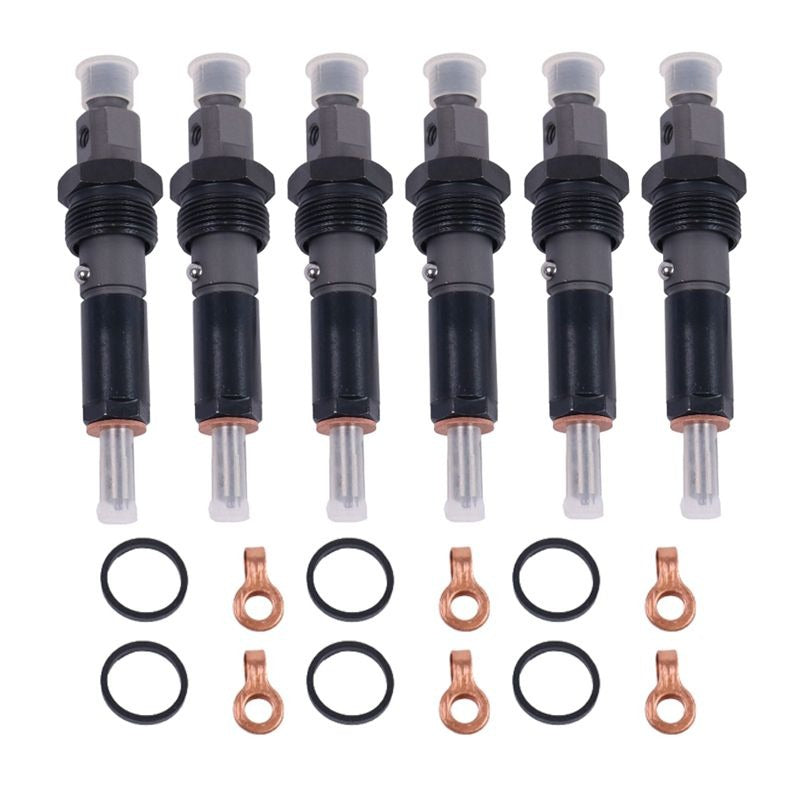 6 Pieces Fuel Injector 6738-11-3090 6738-11-3100 for Komatsu Engine SAA4D102E SAA6D102E Excavator PC220-7 PC220LC-7 PC220LL-7L PW200-7 PW220-7H Loader WA320-5 WA320-5L