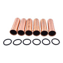 6 Pieces Injector Sleeve 65032050002 for Doosan Daewoo Engine D2366 DE12