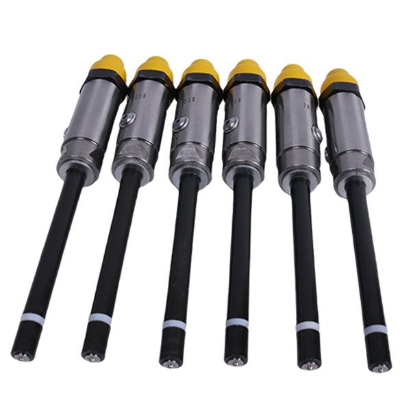 6 Pieces Fuel Injector 7W-7038 0R-4124 for Caterpillar CAT Engine 3306 3306B Tractor D6H D6D D6R 6A 6S 6SU Motor Grader 12G 12H 140H 143H 14G 160H