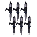 6 Pieces Fuel Injector 20R-2478 370-7282 T409982 for Caterpillar CAT C6.6 C7.1 Perkins 1206F-E70TTA Engine
