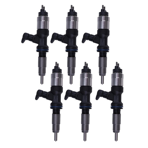 6 Pieces Fuel Injector 20R-2478 370-7282 T409982 for Caterpillar CAT C6.6 C7.1 Perkins 1206F-E70TTA Engine