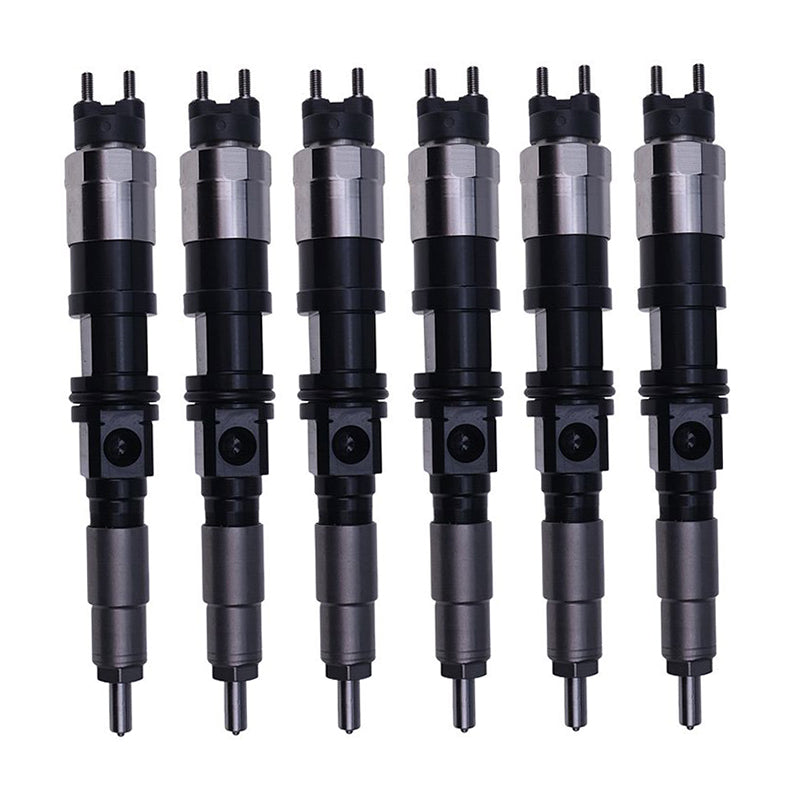 6 Pieces Fuel Injector RE516540 RE507860 095050-5050 for John Deere 6068 6081 6090