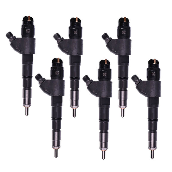 6 Pieces Fuel Injector VOE20798114 for Volvo Engine D5E D6D D7D D7E TAD750VE Excavator EC200D EC210D EC240C EC250D EC290C EC300D