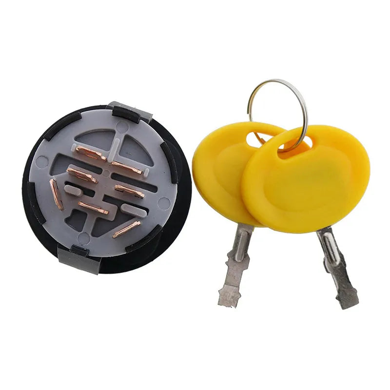 7-Terminals Starter Ignition Switch Keys 163968 175442 175566 532175566 for CubCadet AYP John Deere MTD Husqvarna Jonsered Dixon Sears Craftsman Riding Lawn Mower Tractor