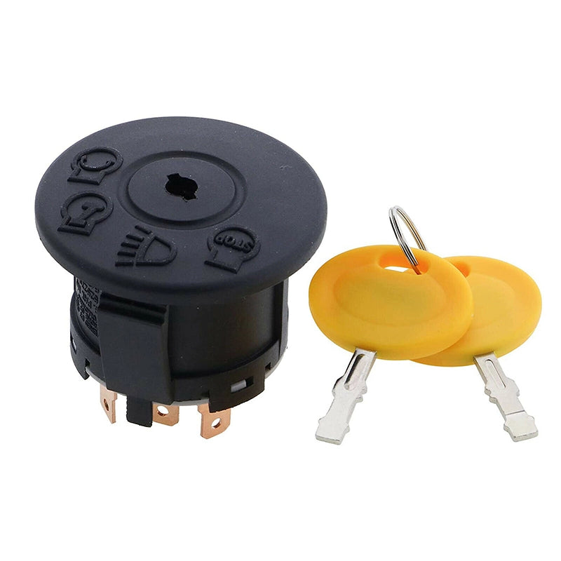 7-Terminals Starter Ignition Switch Keys 163968 175442 175566 532175566 for CubCadet AYP John Deere MTD Husqvarna Jonsered Dixon Sears Craftsman Riding Lawn Mower Tractor