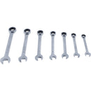 7 Pieces Metric Ratcheting Wrench Set Versatile and Durable for Professional and DIY Use