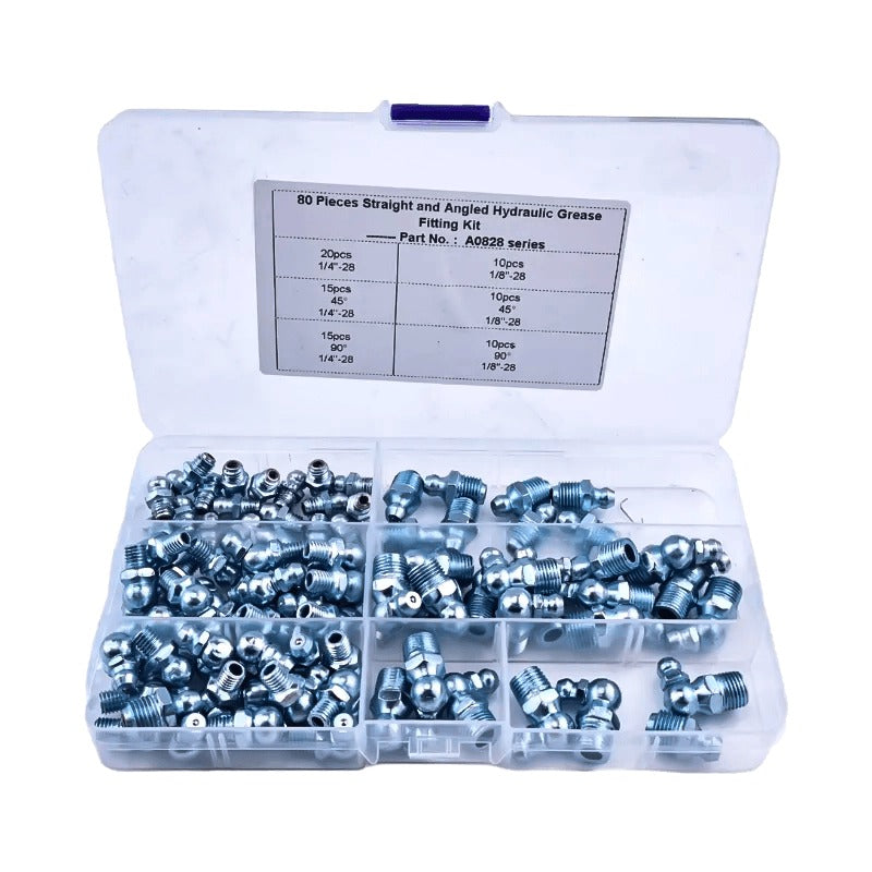 80 Pieces SAE Grease Fitting Kit 77700-06282 for Kubota Agricultural Construction Automotive Recreational Use