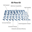 80 Pieces SAE Grease Fitting Kit 77700-06282 for Kubota Agricultural Construction Automotive Recreational Use