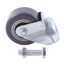 80mm M12 X 25 Poly Grey Wheel Tire Rear Caster 1026345 1019008 for Tennant Nobles Walk-Behind Floor Scrubber T3