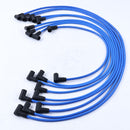8mm Blue HEI 90 Degree High Energy Spark Plug Wires for 1972-1988 Chevrolet SBC Engine V8 - Replaces Taylor 64602