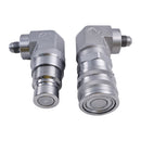 90 Degree Flat Face Coupler Adapter Set 7246782 7246796 for Bobcat Snow Removal Equipment