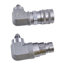 90 Degree Flat Face Coupler Adapter Set 7246782 7246796 for Bobcat Snow Removal Equipment