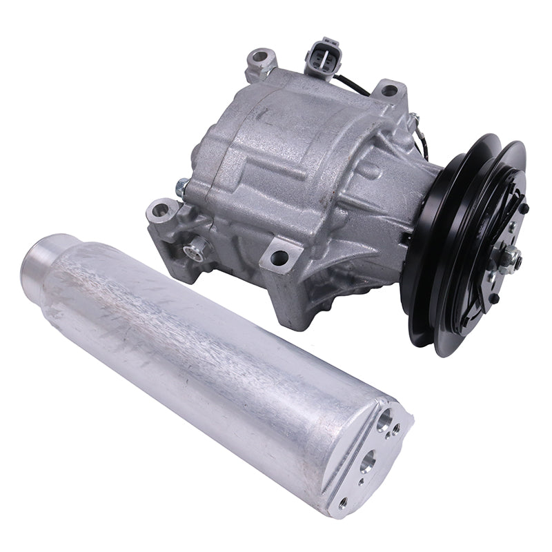 A/C Compressor 6A671-97114 & Receiver Drier 3F999-01740 for Kubota Tractor M105 M105S M95SD M108 M4900 M5700 M6800 M8200 L3240 L3940 L4630