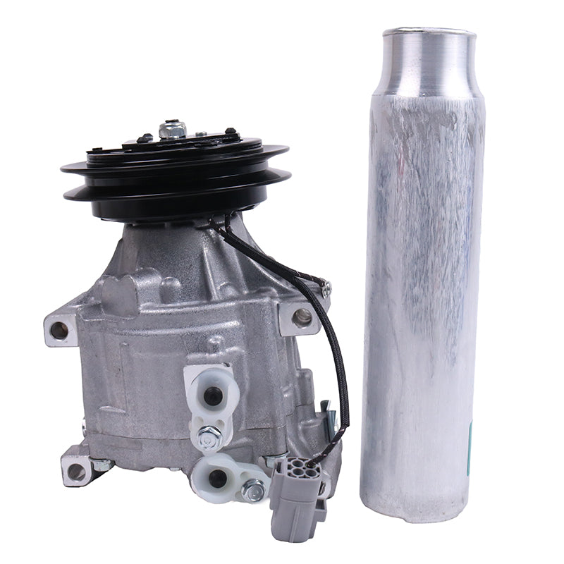 A/C Compressor 6A671-97114 & Receiver Drier 3F999-01740 for Kubota Tractor M105 M105S M95SD M108 M4900 M5700 M6800 M8200 L3240 L3940 L4630