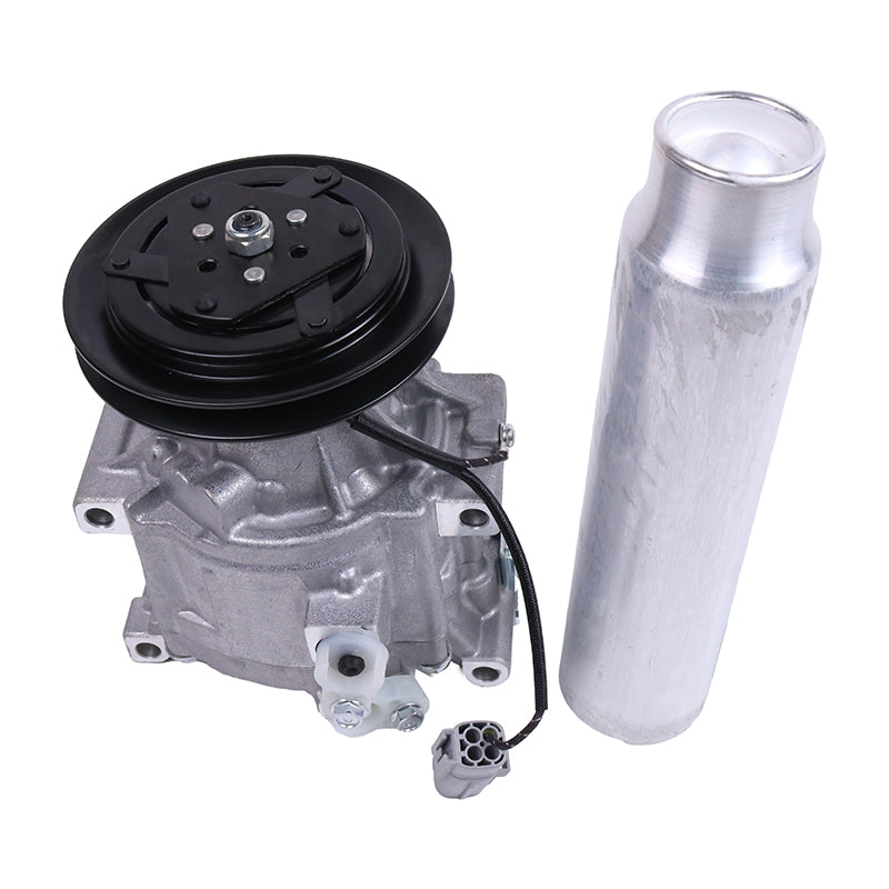 A/C Compressor 6A671-97114 & Receiver Drier 3F999-01740 for Kubota Tractor M105 M105S M95SD M108 M4900 M5700 M6800 M8200 L3240 L3940 L4630