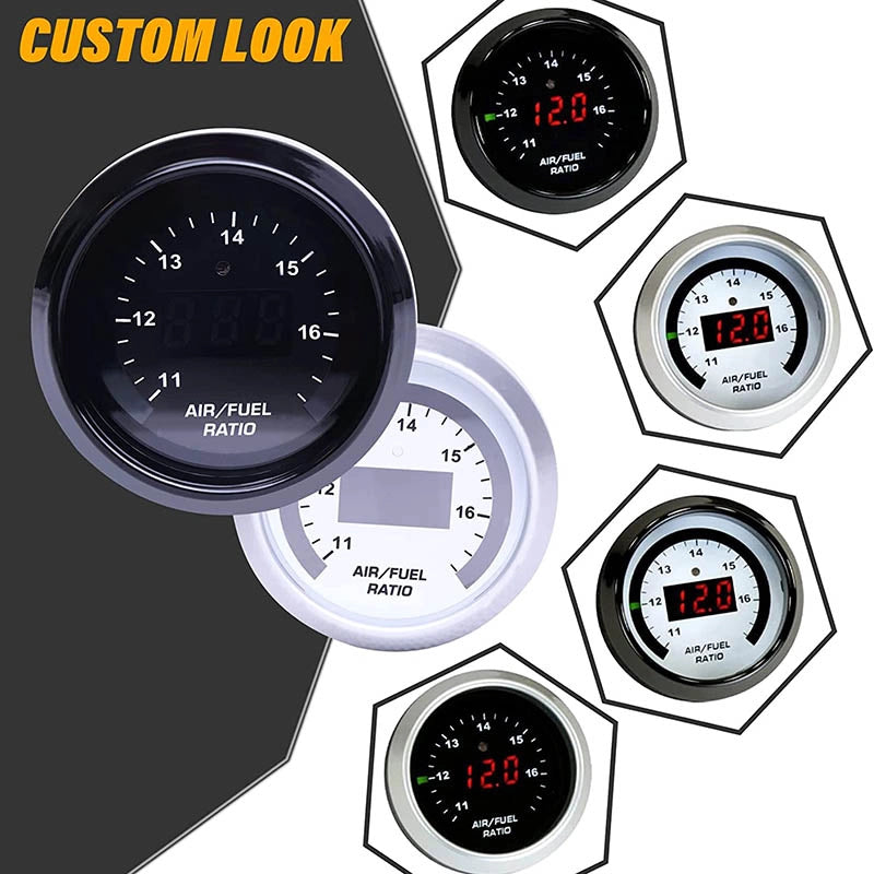 30-4110 Wideband Gauge Controller AFR O2 Air Fuel Ratio 2 1/16" 52mm with 4.9 LSU Sensor
