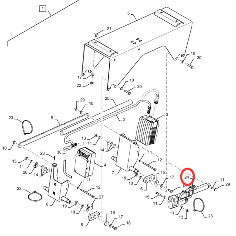 Actuator 84335407 for CASE Combine 5088 6088 6130 6140 7230 8010 8120 8230