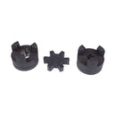 Aftermarket Uniersal 1/2" to 7/8" L075 Flexible 3 Pieces L-Jaw Coupling Set Rubber Spider for Tractor