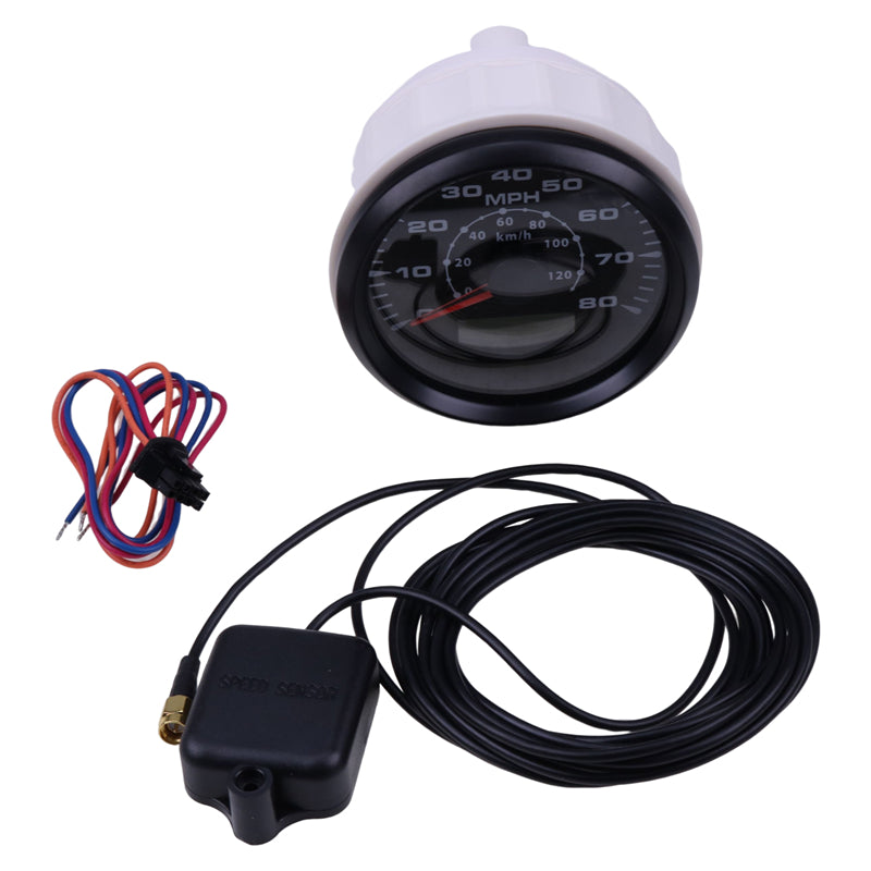 Aftermarket Eling B07DY3MBJL 12V/24V 85mm 0-80MPH 0-120km/h GPS Speedometer Odometer&nbsp;