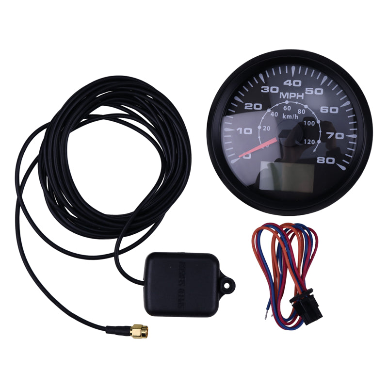 Aftermarket Eling B07DY3MBJL 12V/24V 85mm 0-80MPH 0-120km/h GPS Speedometer Odometer&nbsp;