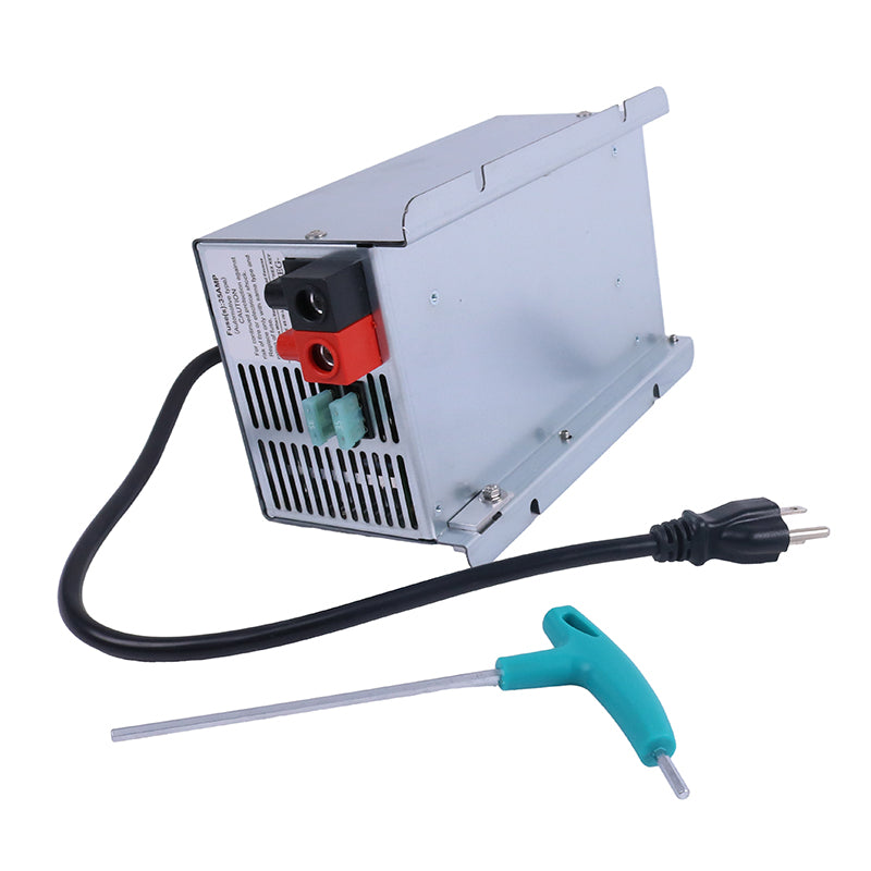 Aftermarket WFCO WF-9855 Amp Deck Mount Power Converter Charger Corded RV Trailer Camper