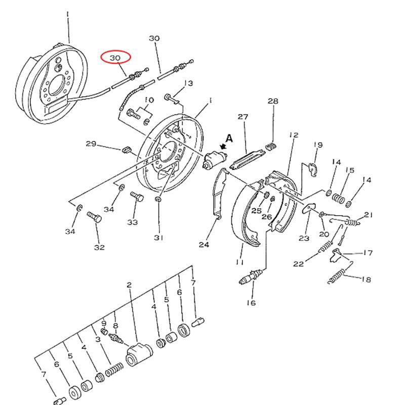 Emergency Brake Cable 3EB-30-11231 for Komatsu Forklift FD20-11 FD25-11 FD30H-11 FG20-11 FG28-11 FG25-11 FG30-11