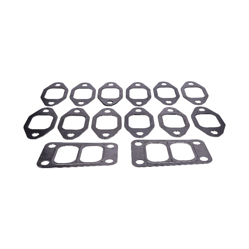 Exhaust Manifold Turbo Gasket Set for Cummins Engine 4BT 6BT 4B5.9 Hyundai Excavator R200W-7 R210LC-7 R220LC-7 R250LC-7