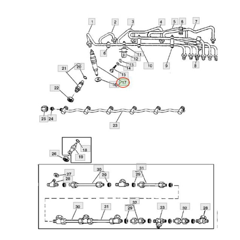 Fuel Injector SE501141 for John Deere 6081 Engine 4640 4840 7610 7710 7810 535 530B 540G 640G 748G
