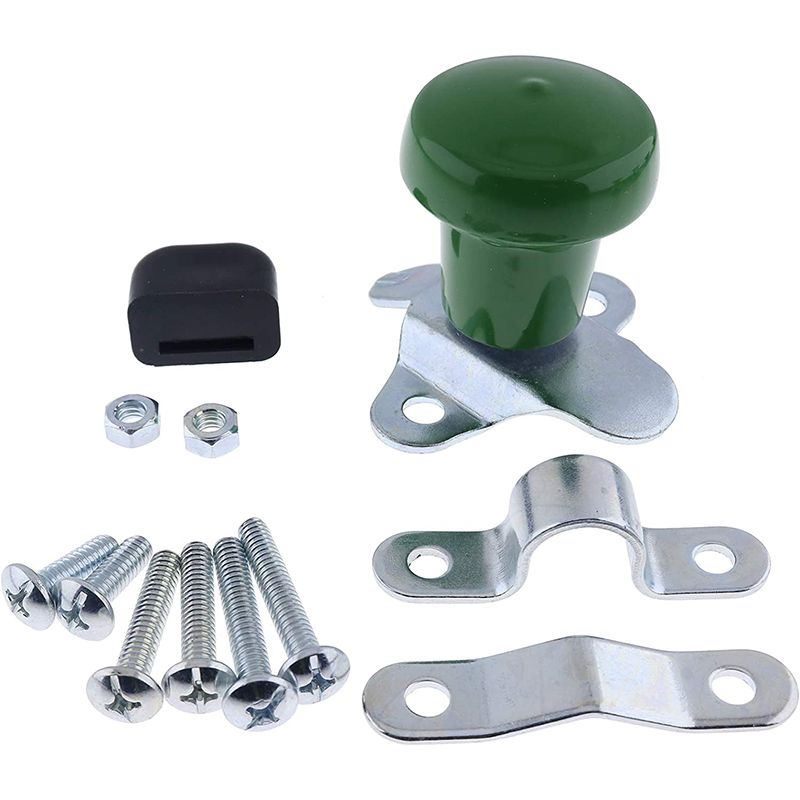 Green Steering Wheel Spinner Knob WSV121G with Rubber Sleeve Universal Fitment for John Deere Ford Case Tractors Woods Spinner and Many More (Adjustable Size)