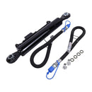 Hydraulic Top Link Cat. 2-2 with Locking Block 22 3/8" - 33 1/2 with 2 Pieces Hose 2-Way Check Valve Cylinder for Tractor Excavator