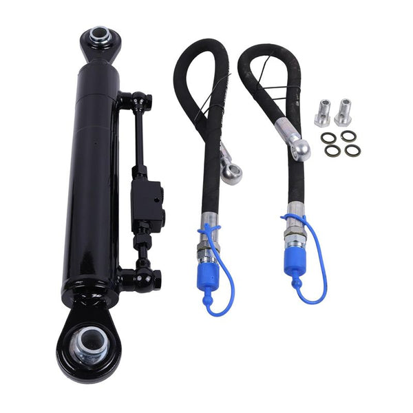 Hydraulic Top Link Cat. 2-2 with Locking Block 22 3/8" - 33 1/2 with 2 Pieces Hose 2-Way Check Valve Cylinder for Tractor Excavator