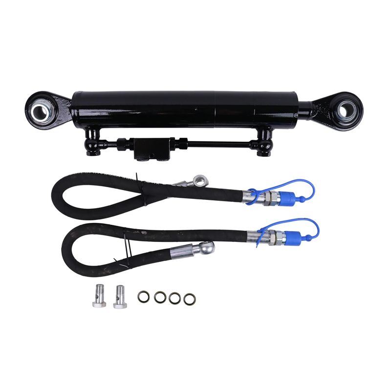 Hydraulic Top Link Cat. 2-2 with Locking Block 22 3/8" - 33 1/2 with 2 Pieces Hose 2-Way Check Valve Cylinder for Tractor Excavator