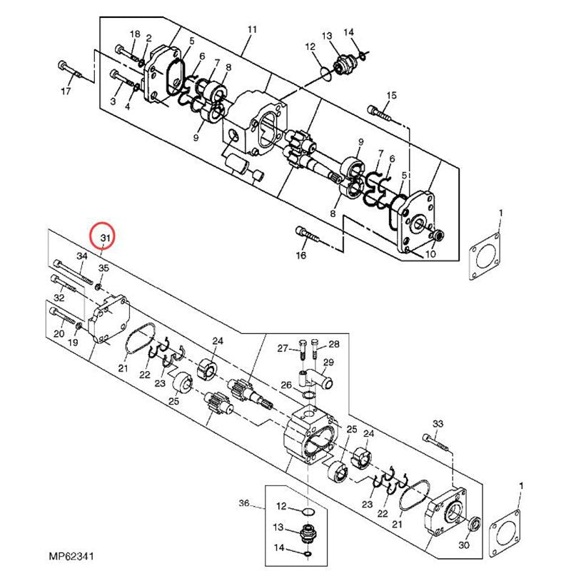 Hydraulic Pump LVA11451 for John Deere 110TLB 3120 3203 3320 3520 3720 4105 4210 4310 4410 4510 4610 4710