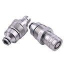 Male & Female Flat Face Coupler Kit 47396760 47396761 for CASE Compact Track & Skid Steer Loader SR130 SR150 SR175 SR210 SR250 TR270 TR320 TV380