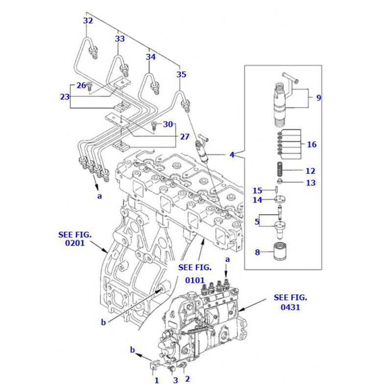 Nozzle YM129902-53050 for Komatsu Excavator PC75-1 PC75R-2 PC75R-2HD PW75-1 PW75R-2 Wheel Loader WA75-3