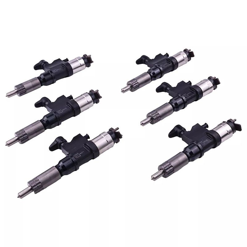Replacement 6 Pieces Fuel Injector Denso 6380 Series 095000-6382 095000-6384 8-97609790-2 8-97609790-4 for Isuzu Engine 6HK1 7.8L