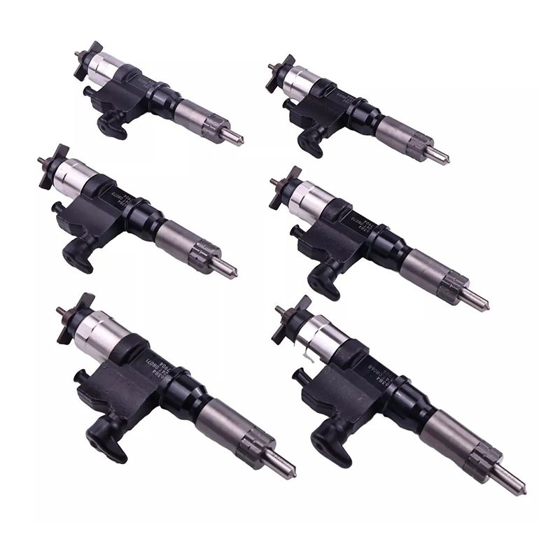 Replacement 6 Pieces Fuel Injector Denso 6380 Series 095000-6382 095000-6384 8-97609790-2 8-97609790-4 for Isuzu Engine 6HK1 7.8L