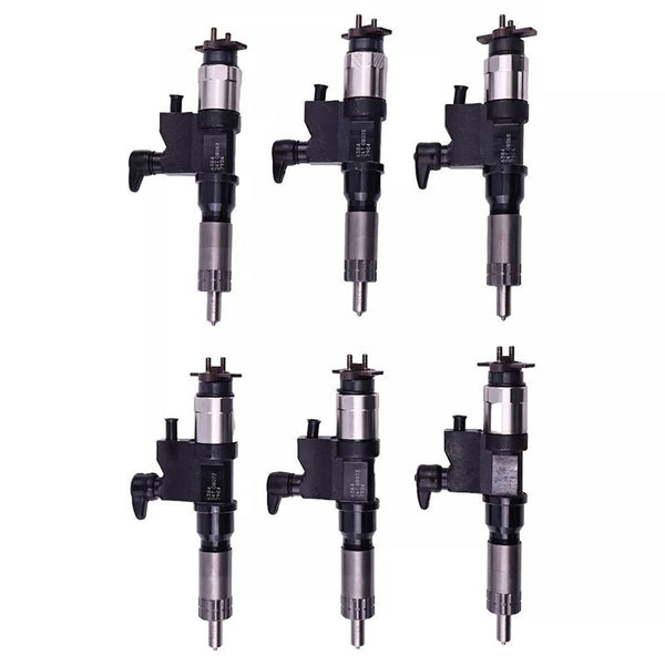 Replacement 6 Pieces Fuel Injector Denso 6380 Series 095000-6382 095000-6384 8-97609790-2 8-97609790-4 for Isuzu Engine 6HK1 7.8L