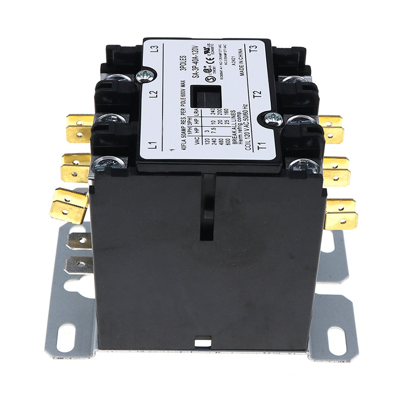SA-3P-40A-120V Definite Purpose Contactor 3Poles 40FLA 120V AC Coil
