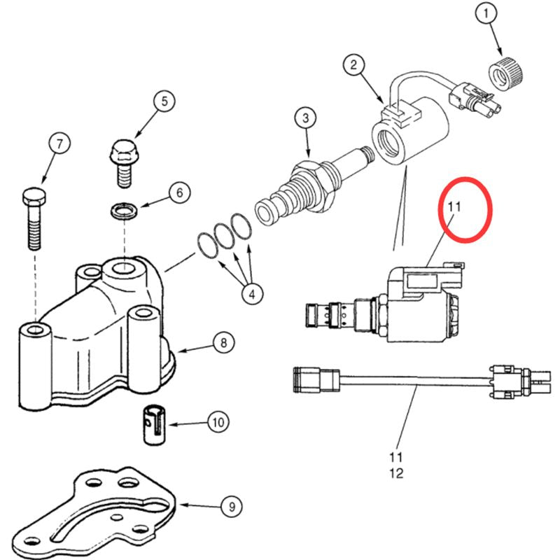 Solenoid Valve 87456901 190432A1 for CASE Loader 580M 580SM 580N 580L 580SL 590M 590SM 590L 590SL 570LXT 570MXT 570NXT Forklift 585G 586G 588G