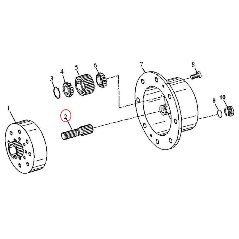 Sun Gear T151085 for John Deere Backhoe Loader 310G 310SG 315SG 410D 410E 410G 510D